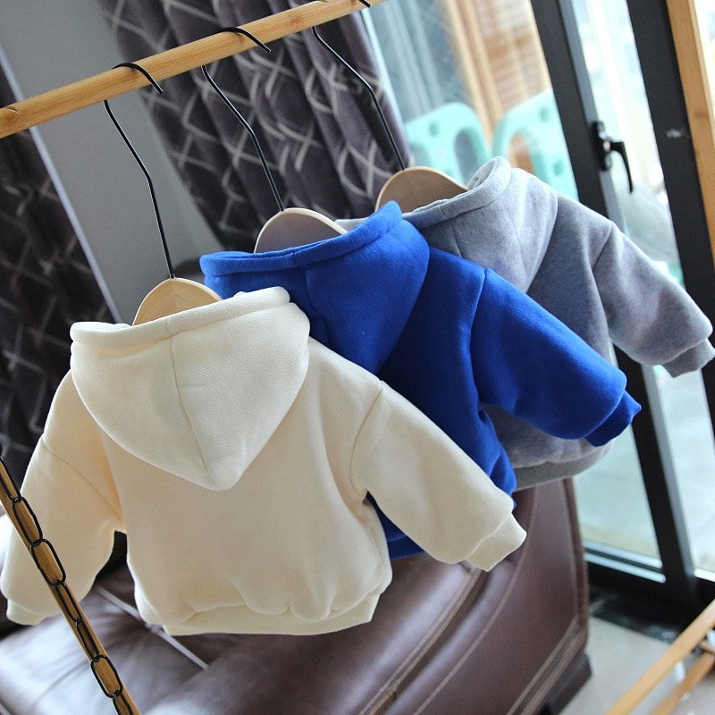 2022 Children's Hooded Sweater Autumn and Winter Plus Velvet Boys and Girls Cartoon Mickey Warm Jacket Tops Baby Bottoming Shirt 2022 Children's Hooded Sweater Autumn and Winter Plus Velvet Boys and Girls Cartoon Mickey Warm Jacket Tops Baby Bottoming Shirt