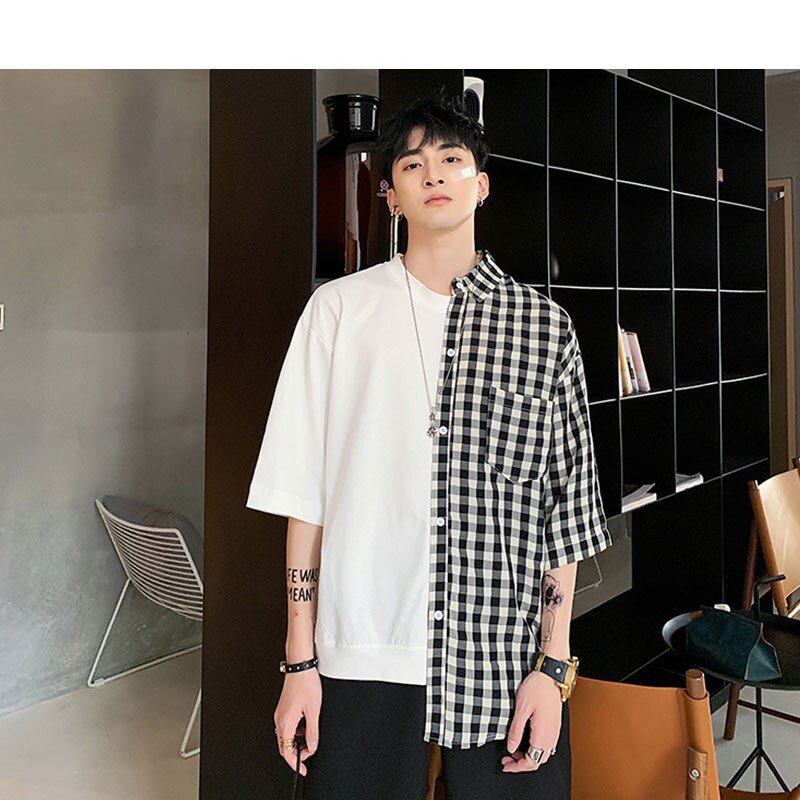 Cotton Men's Shirt in Street Style Cotton Men's Shirt in Street Style