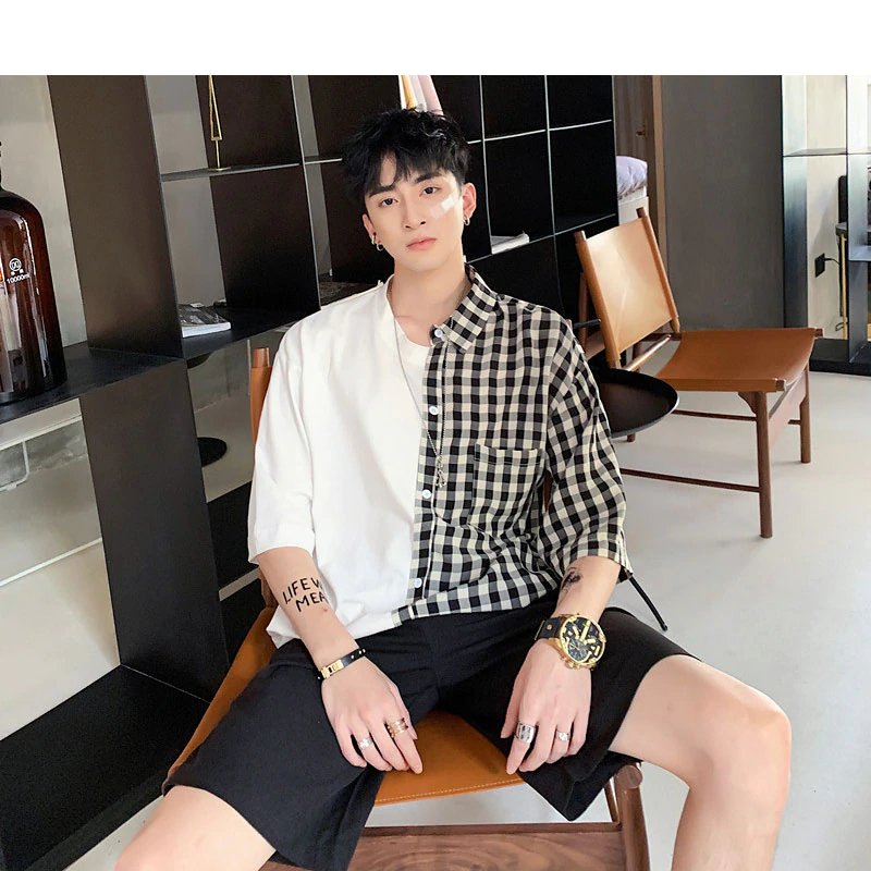 Cotton Men's Shirt in Street Style Cotton Men's Shirt in Street Style