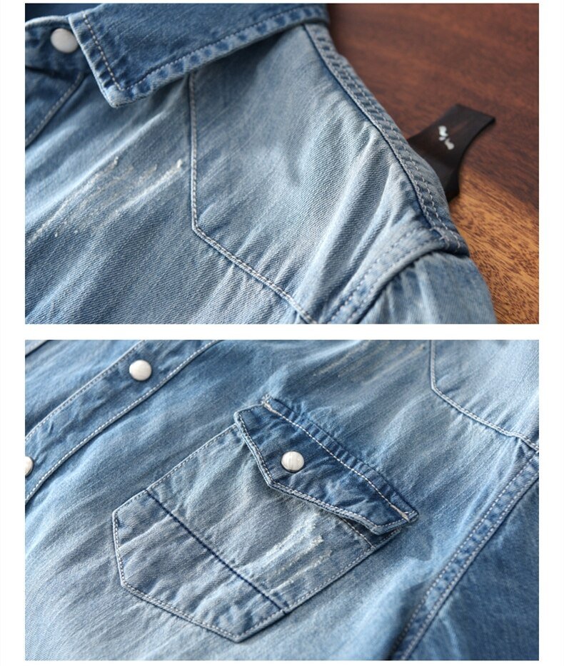 Men's Retro Denim Shirt