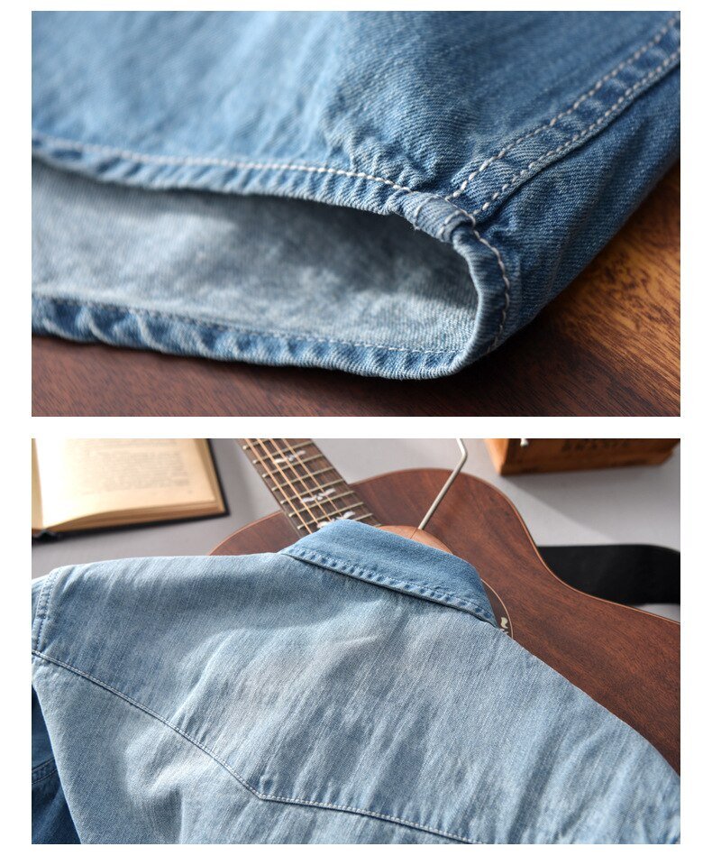 Men's Retro Denim Shirt