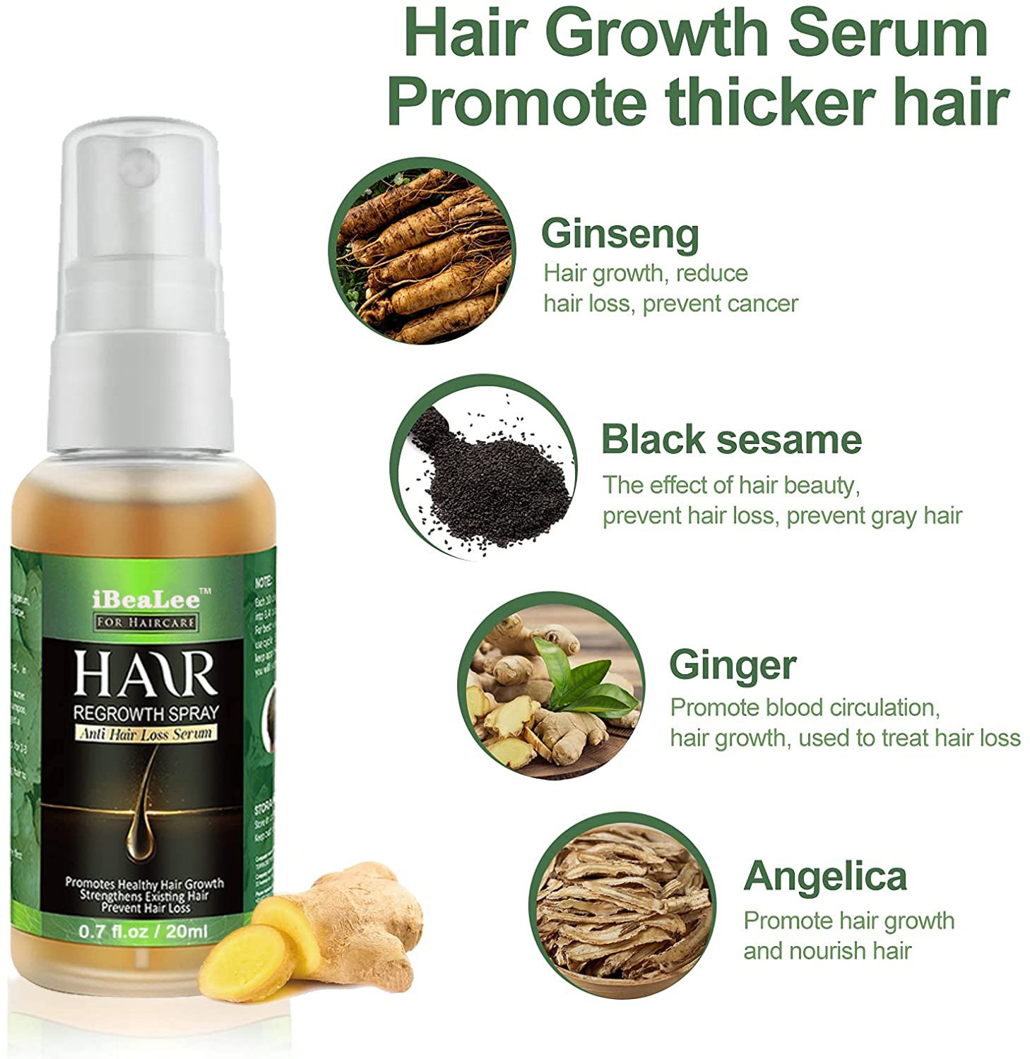 Hair Growth Products Ginger Essence Fast Regrowth Serum Beard Growth Oil Hair Loss Care Beauty Scalp Treatment For Men Women Hair Growth Products Ginger Essence Fast Regrowth Serum Beard Growth Oil Hair Loss Care Beauty Scalp Treatment For Men Women