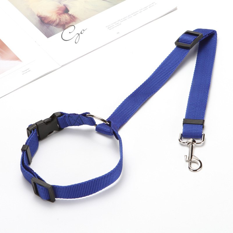 Solid Color Two-in-one Pet Car Seat Belt Nylon Lead Leash Backseat Safety Belt Adjustable Dogs Harness Collar Pet Accessories Solid Color Two-in-one Pet Car Seat Belt Nylon Lead Leash Backseat Safety Belt Adjustable Dogs Harness Collar Pet Accessories