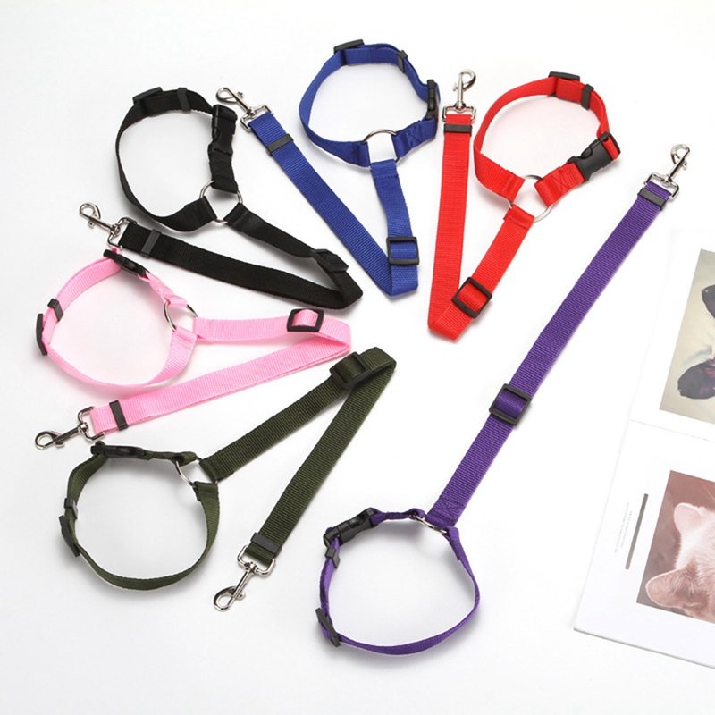 Solid Color Two-in-one Pet Car Seat Belt Nylon Lead Leash Backseat Safety Belt Adjustable Dogs Harness Collar Pet Accessories Solid Color Two-in-one Pet Car Seat Belt Nylon Lead Leash Backseat Safety Belt Adjustable Dogs Harness Collar Pet Accessories
