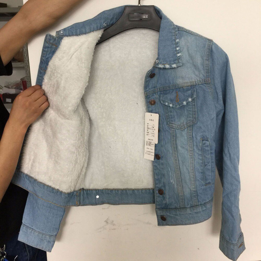 2022 Winter Jeans Jackets Plus Velvet Warm Parka Outerwear Women Cashmere Cotton Coat Girl Fashion Denim Jacket Coat LJ162 2022 Winter Jeans Jackets Plus Velvet Warm Parka Outerwear Women Cashmere Cotton Coat Girl Fashion Denim Jacket Coat LJ162