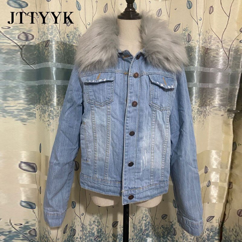 2022 Winter Jeans Jackets Plus Velvet Warm Parka Outerwear Women Cashmere Cotton Coat Girl Fashion Denim Jacket Coat LJ162 2022 Winter Jeans Jackets Plus Velvet Warm Parka Outerwear Women Cashmere Cotton Coat Girl Fashion Denim Jacket Coat LJ162
