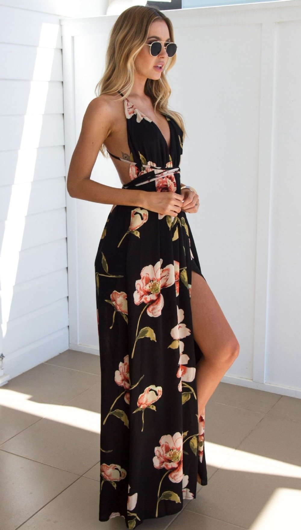 Backless Long Summer Dress Backless Long Summer Dress