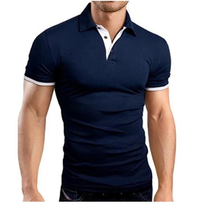 MRMT 2022 Brand New Men's T-shirt Lapel Casual Short-sleeved Stitching Men T-shirt for Male Solid Color Pullover Top Man T shirt