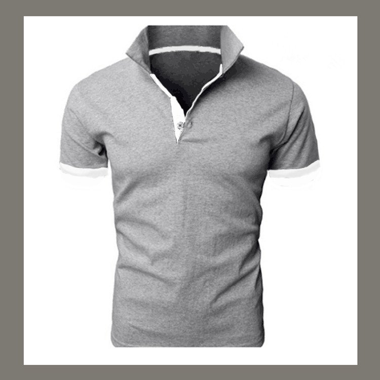 MRMT 2022 Brand New Men's T-shirt Lapel Casual Short-sleeved Stitching Men T-shirt for Male Solid Color Pullover Top Man T shirt