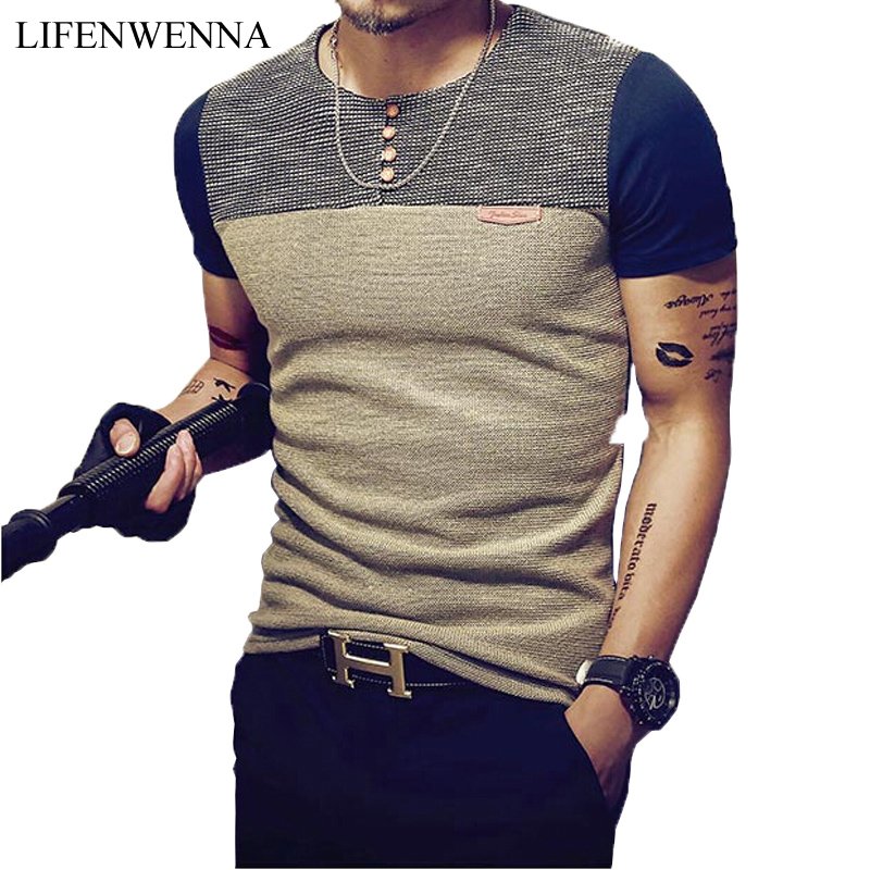 Summer Fashion Men's T Shirt Casual Patchwork Short Sleeve T Shirt Mens Clothing Trend Casual Slim Fit Hip-Hop Top Tees 5XL Summer Fashion Men's T Shirt Casual Patchwork Short Sleeve T Shirt Mens Clothing Trend Casual Slim Fit Hip-Hop Top Tees 5XL