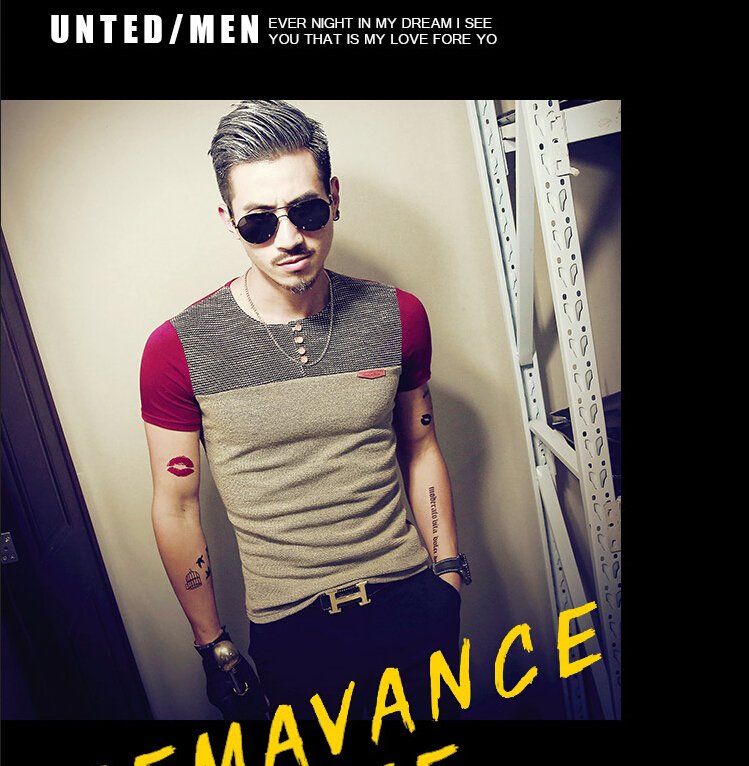 Summer Fashion Men's T Shirt Casual Patchwork Short Sleeve T Shirt Mens Clothing Trend Casual Slim Fit Hip-Hop Top Tees 5XL Summer Fashion Men's T Shirt Casual Patchwork Short Sleeve T Shirt Mens Clothing Trend Casual Slim Fit Hip-Hop Top Tees 5XL