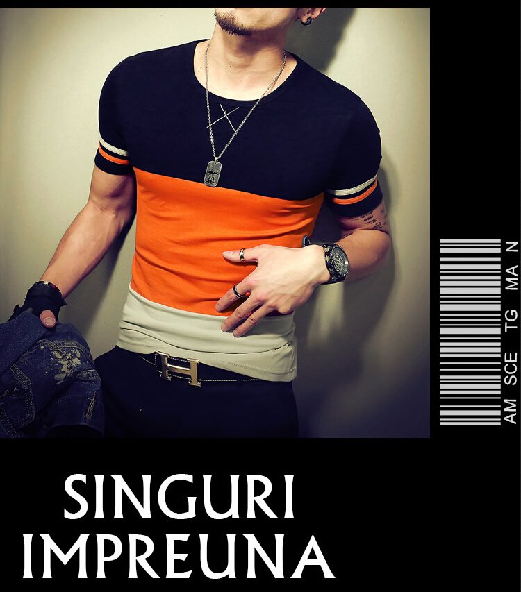 Summer Fashion Men's T Shirt Casual Patchwork Short Sleeve T Shirt Mens Clothing Trend Casual Slim Fit Hip-Hop Top Tees 5XL Summer Fashion Men's T Shirt Casual Patchwork Short Sleeve T Shirt Mens Clothing Trend Casual Slim Fit Hip-Hop Top Tees 5XL