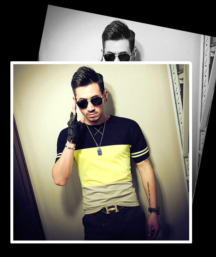 Summer Fashion Men's T Shirt Casual Patchwork Short Sleeve T Shirt Mens Clothing Trend Casual Slim Fit Hip-Hop Top Tees 5XL Summer Fashion Men's T Shirt Casual Patchwork Short Sleeve T Shirt Mens Clothing Trend Casual Slim Fit Hip-Hop Top Tees 5XL