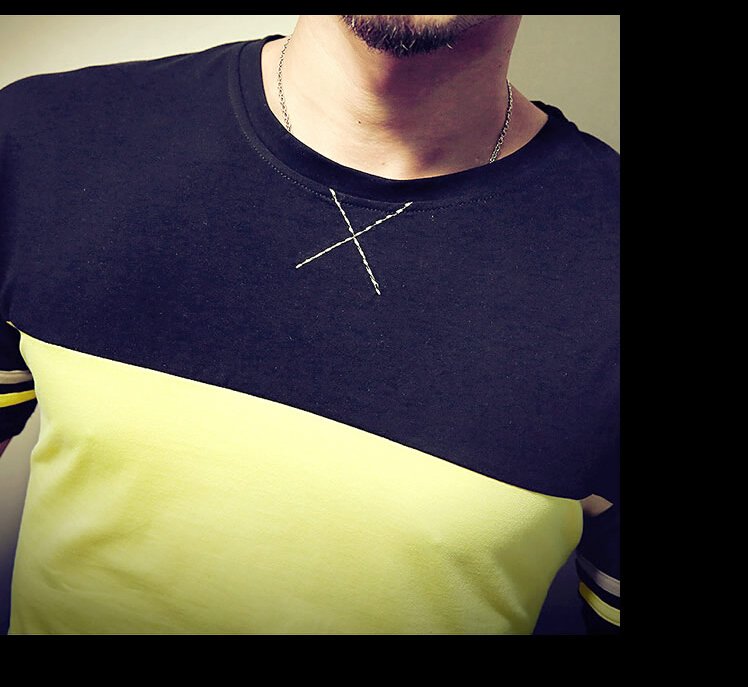 Summer Fashion Men's T Shirt Casual Patchwork Short Sleeve T Shirt Mens Clothing Trend Casual Slim Fit Hip-Hop Top Tees 5XL Summer Fashion Men's T Shirt Casual Patchwork Short Sleeve T Shirt Mens Clothing Trend Casual Slim Fit Hip-Hop Top Tees 5XL