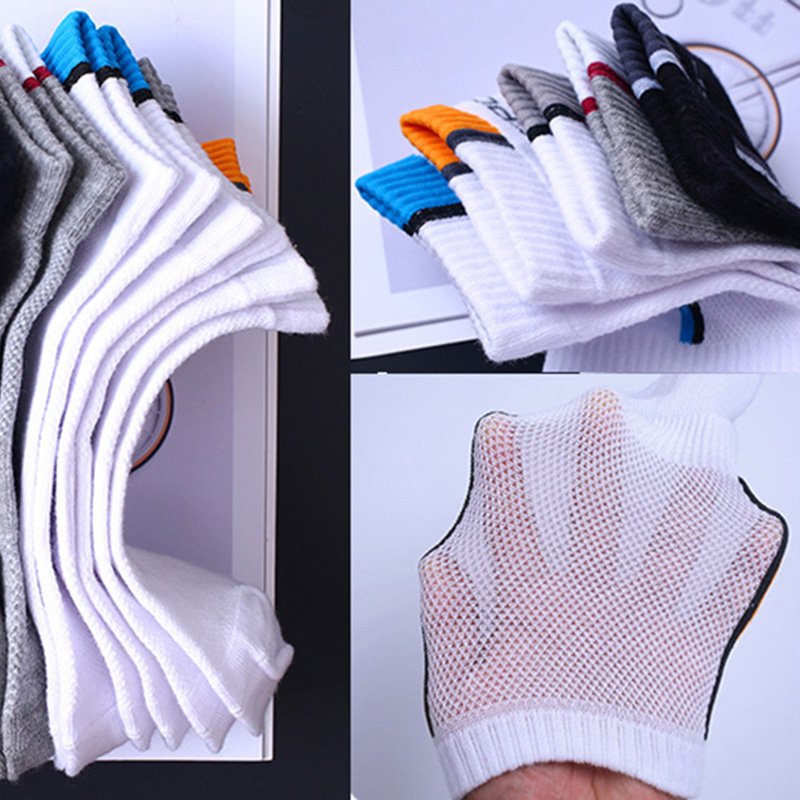 10 Pieces=5 Pairs/lot Men Socks Mesh Breathable Short Casual Socks Summer Cotton Sports Socks Absorb Sweat Ankle Socks Set Meias 10 Pieces=5 Pairs/lot Men Socks Mesh Breathable Short Casual Socks Summer Cotton Sports Socks Absorb Sweat Ankle Socks Set Meias