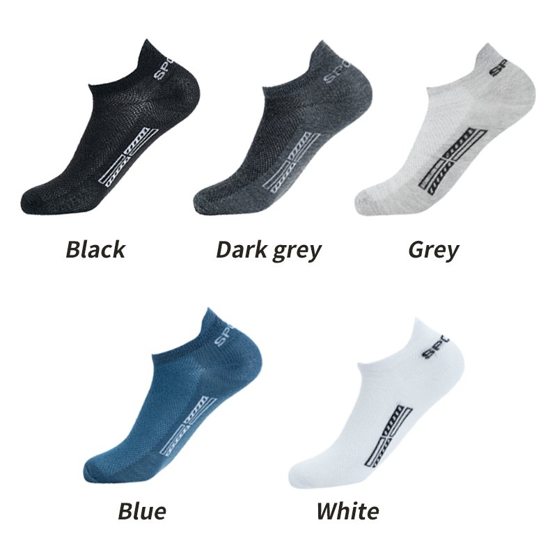 5 Pairs High Quality Men Ankle Socks Breathable Cotton Sports Socks Mesh Casual Athletic Summer Thin Cut Short Sokken Plus Size 5 Pairs High Quality Men Ankle Socks Breathable Cotton Sports Socks Mesh Casual Athletic Summer Thin Cut Short Sokken Plus Size