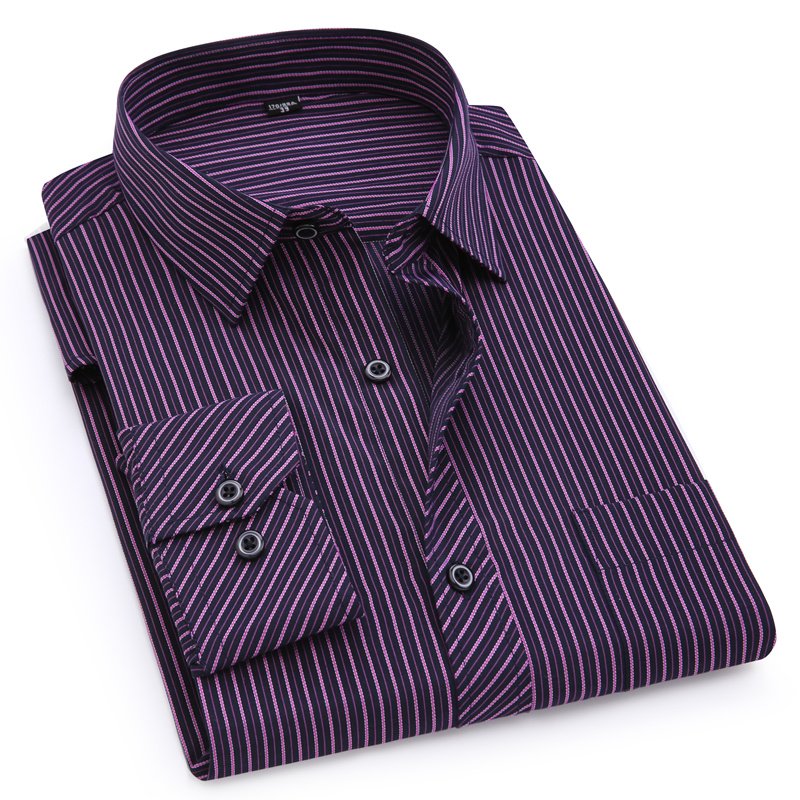 Plus Large Size 8XL 7XL 6XL 5XL 4XL Slim Fit Mens Business Casual Long Sleeved Shirt Classic Striped Male Social Dress Shirts Plus Large Size 8XL 7XL 6XL 5XL 4XL Slim Fit Mens Business Casual Long Sleeved Shirt Classic Striped Male Social Dress Shirts
