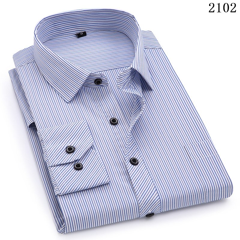 Plus Large Size 8XL 7XL 6XL 5XL 4XL Slim Fit Mens Business Casual Long Sleeved Shirt Classic Striped Male Social Dress Shirts Plus Large Size 8XL 7XL 6XL 5XL 4XL Slim Fit Mens Business Casual Long Sleeved Shirt Classic Striped Male Social Dress Shirts