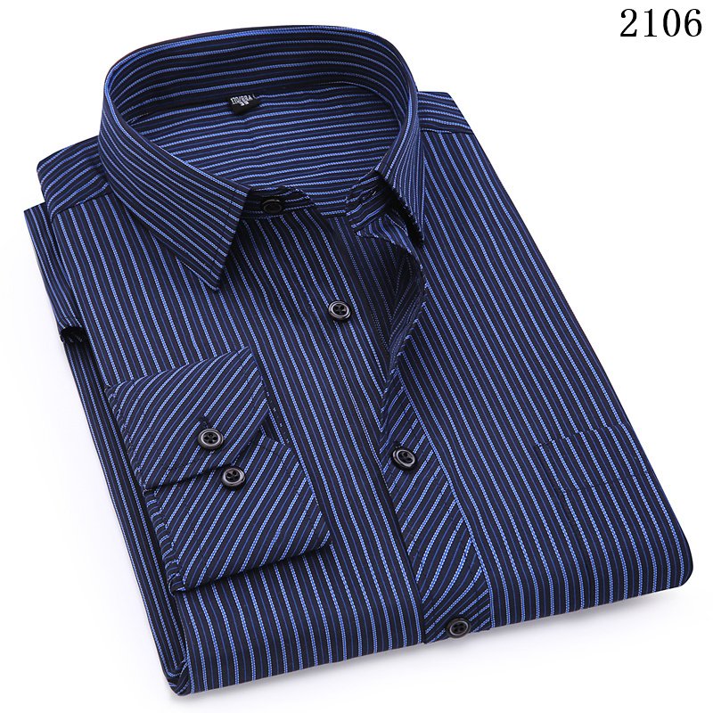 Plus Large Size 8XL 7XL 6XL 5XL 4XL Slim Fit Mens Business Casual Long Sleeved Shirt Classic Striped Male Social Dress Shirts Plus Large Size 8XL 7XL 6XL 5XL 4XL Slim Fit Mens Business Casual Long Sleeved Shirt Classic Striped Male Social Dress Shirts
