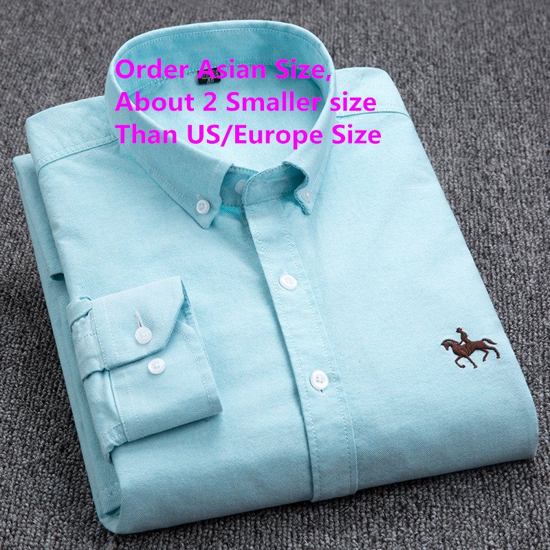 100% Cotton Oxford Shirt Men's Long Sleeve Embroidered Horse Casual Without Pocket Solid Yellow Dress Shirt Men Plus Size 5XL6XL 100% Cotton Oxford Shirt Men's Long Sleeve Embroidered Horse Casual Without Pocket Solid Yellow Dress Shirt Men Plus Size 5XL6XL