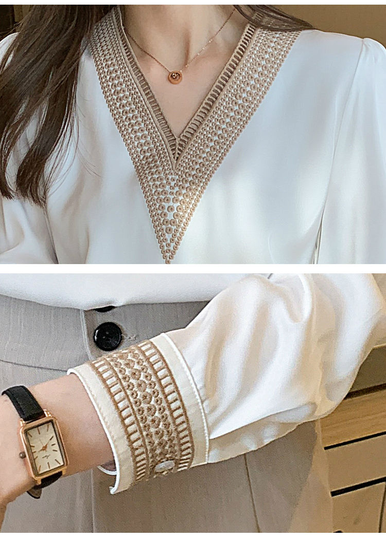 Women's White Long Sleeve Summer Blouse Women's White Long Sleeve Summer Blouse