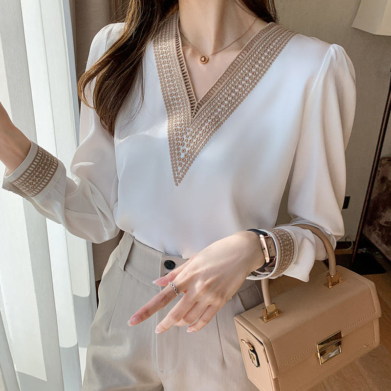 Women's White Long Sleeve Summer Blouse Women's White Long Sleeve Summer Blouse