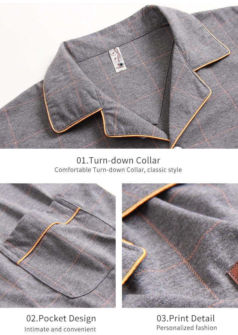 Men's Plaid Patterned Pajama Set Men's Plaid Patterned Pajama Set