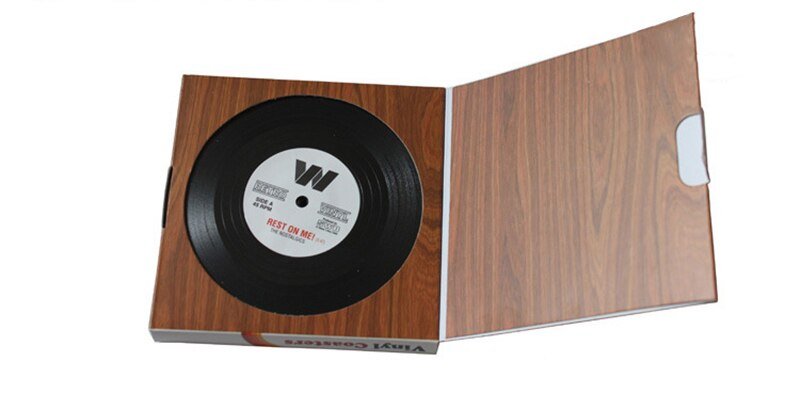 Vinyl Record Themed Mug Pad Set