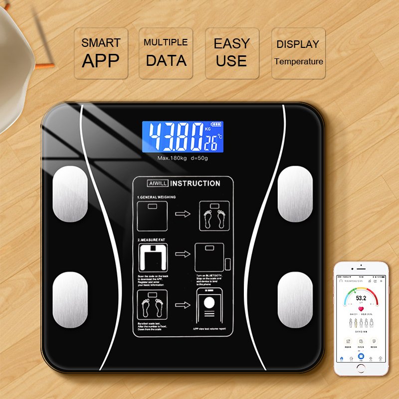Toughened Glass Smart Bathroom Scale Toughened Glass Smart Bathroom Scale