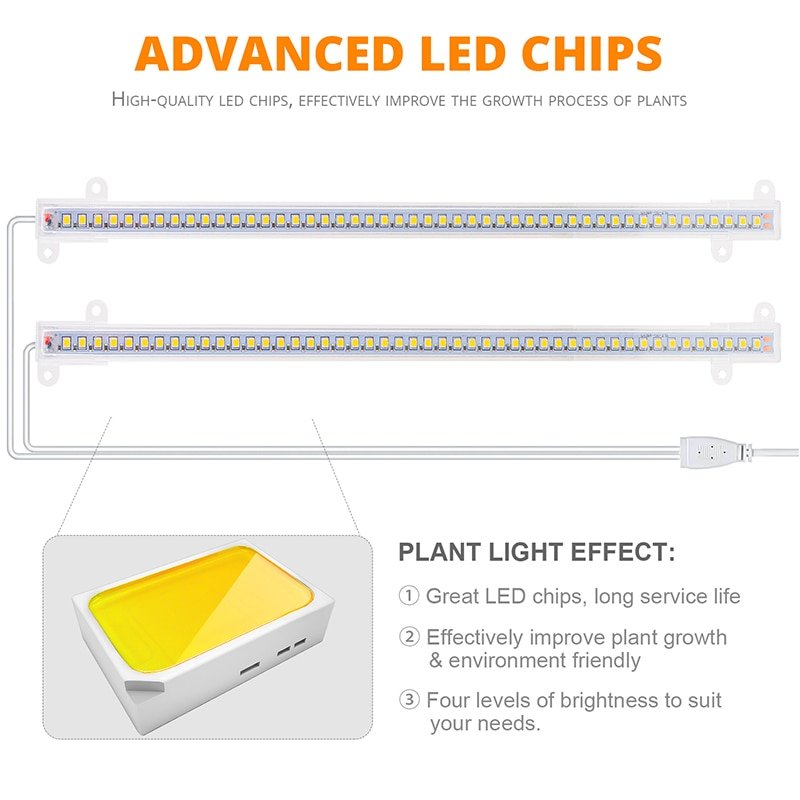 Set of 2 LED Grow Light Strips Set of 2 LED Grow Light Strips