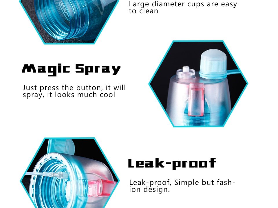 3 Colors Spray Sport Water Bottle 3 Colors Spray Sport Water Bottle