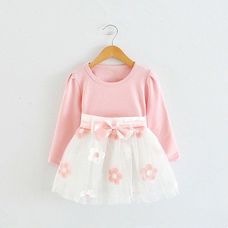 Floral Long Sleeved Baby Girl's Dress Floral Long Sleeved Baby Girl's Dress