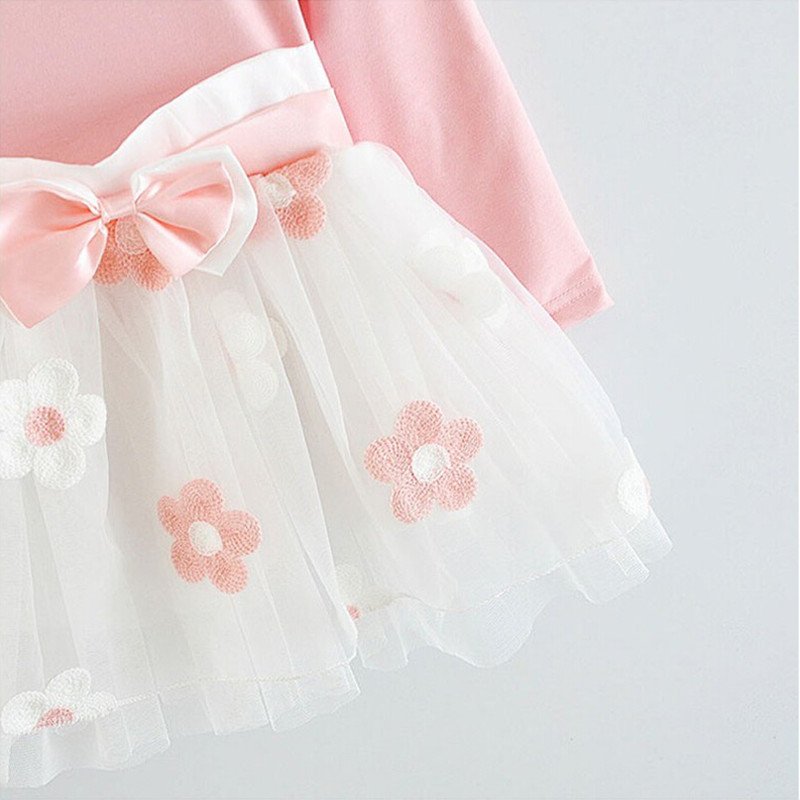 Floral Long Sleeved Baby Girl's Dress Floral Long Sleeved Baby Girl's Dress