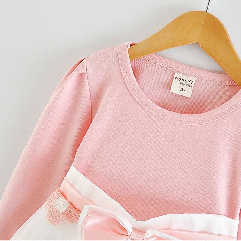 Floral Long Sleeved Baby Girl's Dress Floral Long Sleeved Baby Girl's Dress