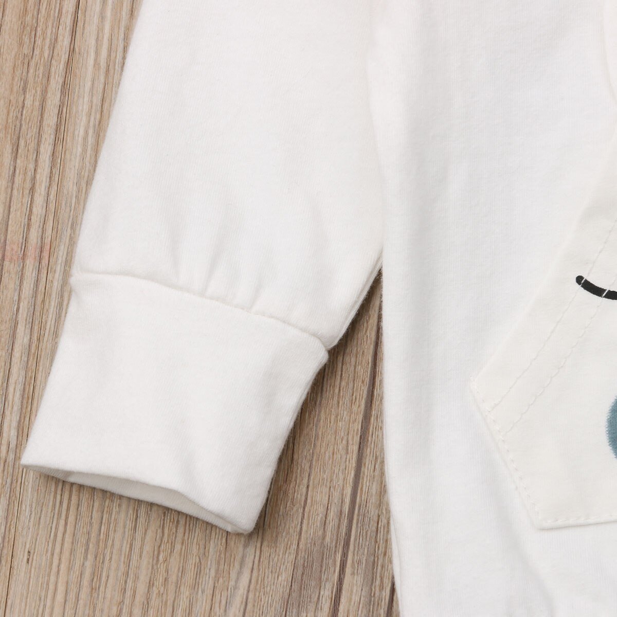 Baby Boy's White Bear Sweatshirt and Pants Set