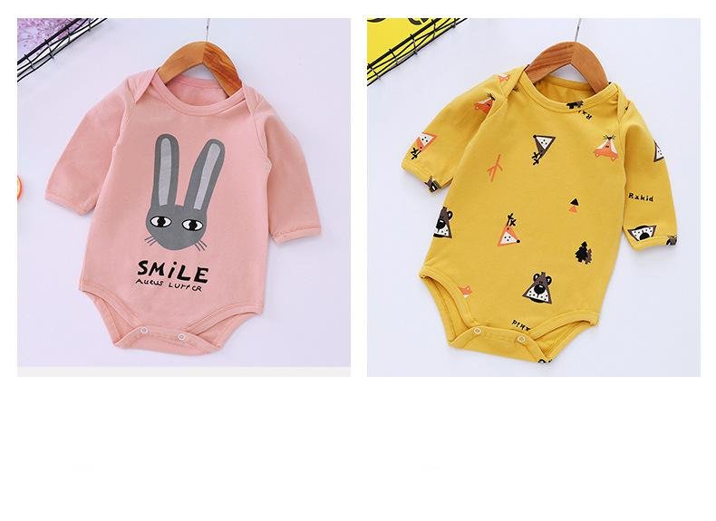 Newborn Baby's Cartoon Print Romper Newborn Baby's Cartoon Print Romper