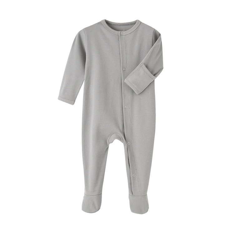 Solid Color Footed Sleep and Play Baby Bodysuit Solid Color Footed Sleep and Play Baby Bodysuit