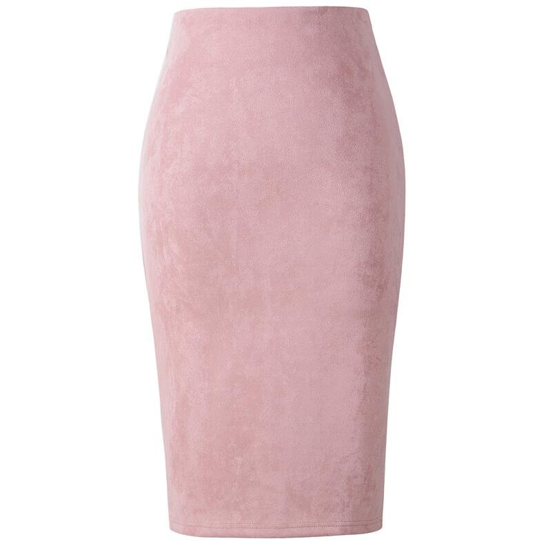 Women's High Waist Pencil Suede Skirt Women's High Waist Pencil Suede Skirt