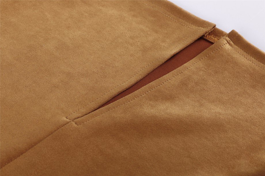 Women's High Waist Pencil Suede Skirt Women's High Waist Pencil Suede Skirt