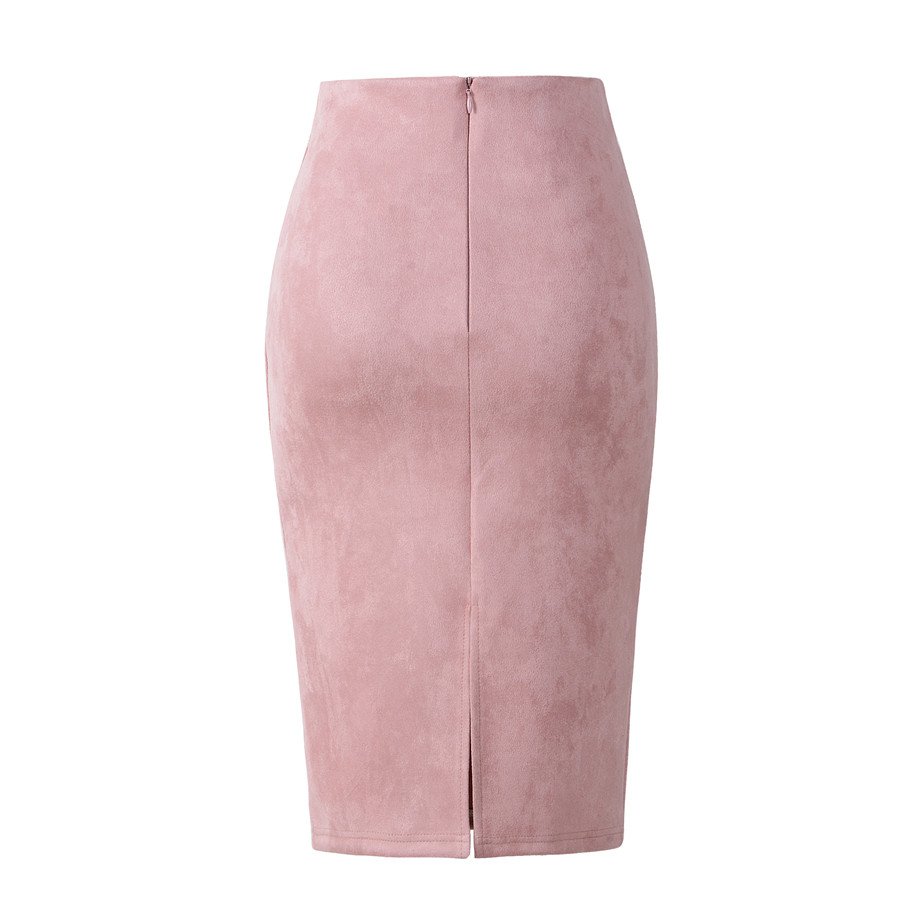 Women's High Waist Pencil Suede Skirt Women's High Waist Pencil Suede Skirt