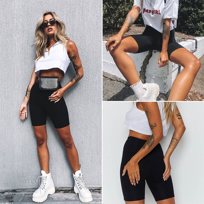 Women's High Waist Bike Shorts Women's High Waist Bike Shorts