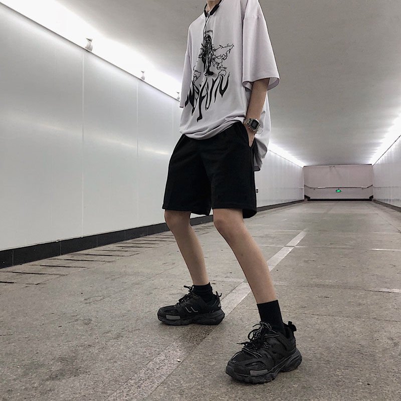 Large Unisex Shorts in Grey and Black Large Unisex Shorts in Grey and Black