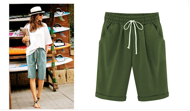 Women's Summer Shorts with Drawstring Women's Summer Shorts with Drawstring
