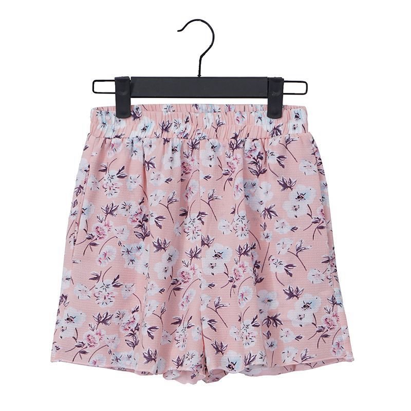 Women's Floral Prinr Chiffon Shorts Women's Floral Prinr Chiffon Shorts