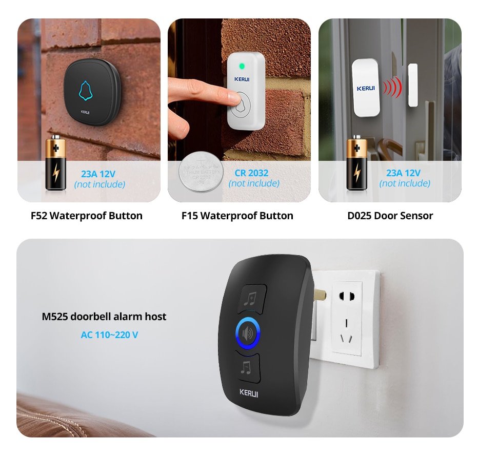Songs Optional Waterproof Wireless Smart Doorbell Songs Optional Waterproof Wireless Smart Doorbell
