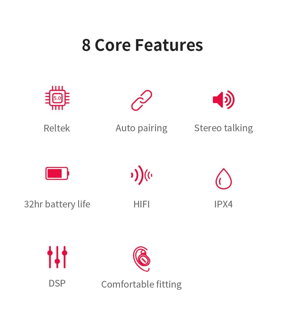 Dual Microphone Bluetooth Earphones with Charging Box Dual Microphone Bluetooth Earphones with Charging Box