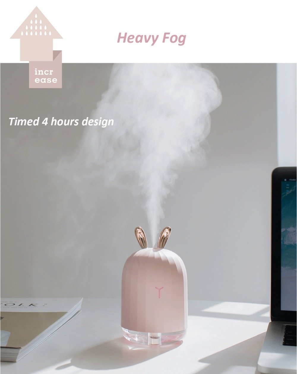 Ultrasonic Air Humidifier / Diffuser with Antlers / Ears Ultrasonic Air Humidifier / Diffuser with Antlers / Ears
