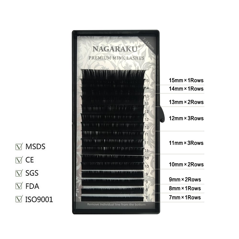 16 Rows Natural Mink Makeup Individual Eyelashes 16 Rows Natural Mink Makeup Individual Eyelashes